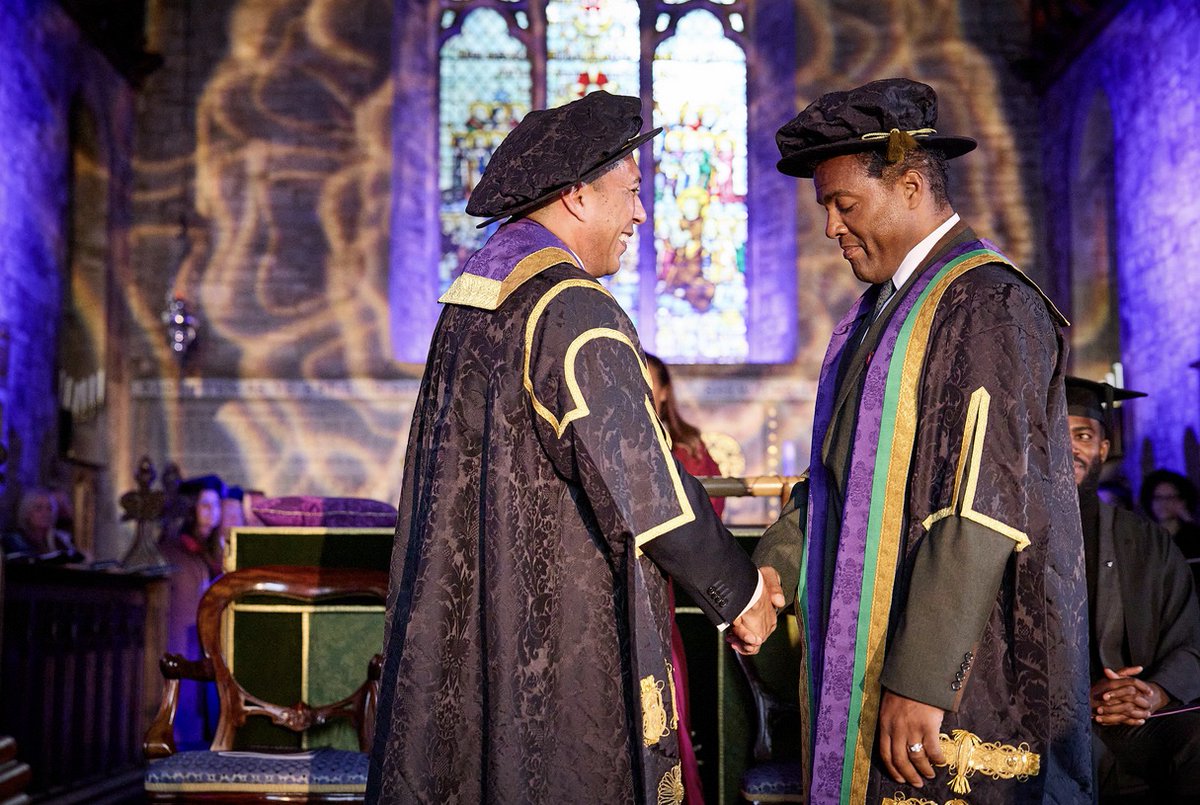 Bernardine Evaristo (@bernardineevari) on Twitter photo End of an era! I've now completed my 4-year tenure as President of <a href="/rosebruford/">Rose Bruford College</a> College of Theatre & Performance & attended the fantastic installation of the leading actor, Ray Fearon, as the new President. I graduated in '82 from the College, and he did in the '90s. Feat in End of an era! I've now completed my 4-year tenure as President of <a href="/rosebruford/">Rose Bruford College</a> College of Theatre & Performance & attended the fantastic installation of the leading actor, Ray Fearon, as the new President. I graduated in '82 from the College, and he did in the '90s. Feat in
