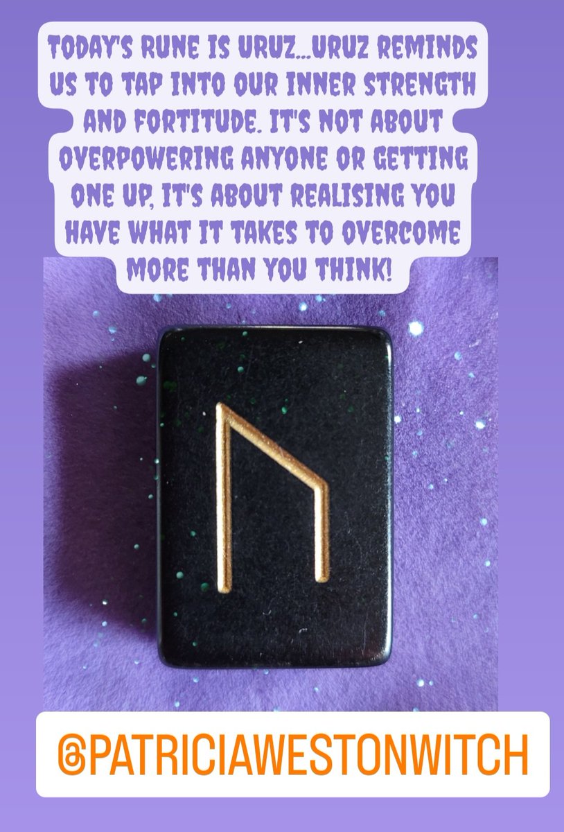 PsychicWitch13's tweet image. Today's Rune is URUZ...Uruz reminds us to tap into our inner strength and fortitude. It's not about overpowering anyone or getting one up, it's about realising you have what it takes to overcome more than you think! 
#runecasting