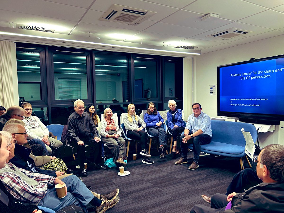 BrodieDoc's tweet photo. In the same week I was invited to talk about Prostate Cancer at our Nottingham Prostate Cancer Support group we learn of @chrishoy news today. 
*150 new prostate cancers diagnosed every day
*78% of men survive >10yrs
The diagnosis begins with a conversation, let’s get men talking https://t.co/00trdg8ko2