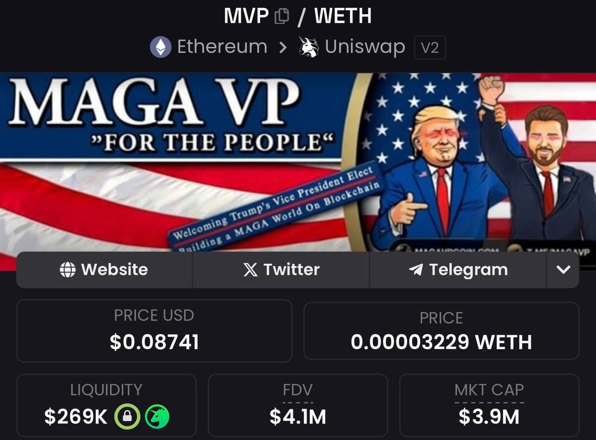 JakeGagain's tweet image. With Trump Gaining Momentum In The Polls, $MVP Is Heating Up. Looking Forward To A Bullish Election Season For @MagaVPCoin.