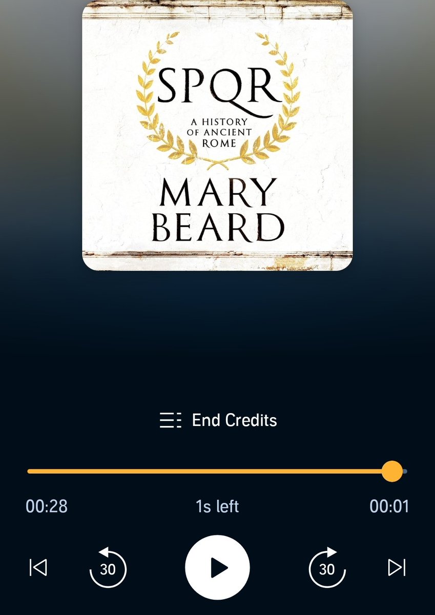 1/3 classics books finished. <a href="/wmarybeard/">mary beard</a> it was a pleasure! 

Why I had three on the go at once is anybodies' guess. Now to finish <a href="/stephenfry/">Sir Stephen Fry</a> Troy and Tom Holland's Rubicon