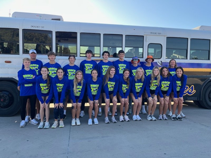 Brock Girls &amp; Boys Regional Qualifier Cross Country teams headed to Lubbock for the Region 1-4A Championships. Girls race at 10:30am &amp; Boys race at 11:00am on Monday. Good luck to the Brock XC teams.