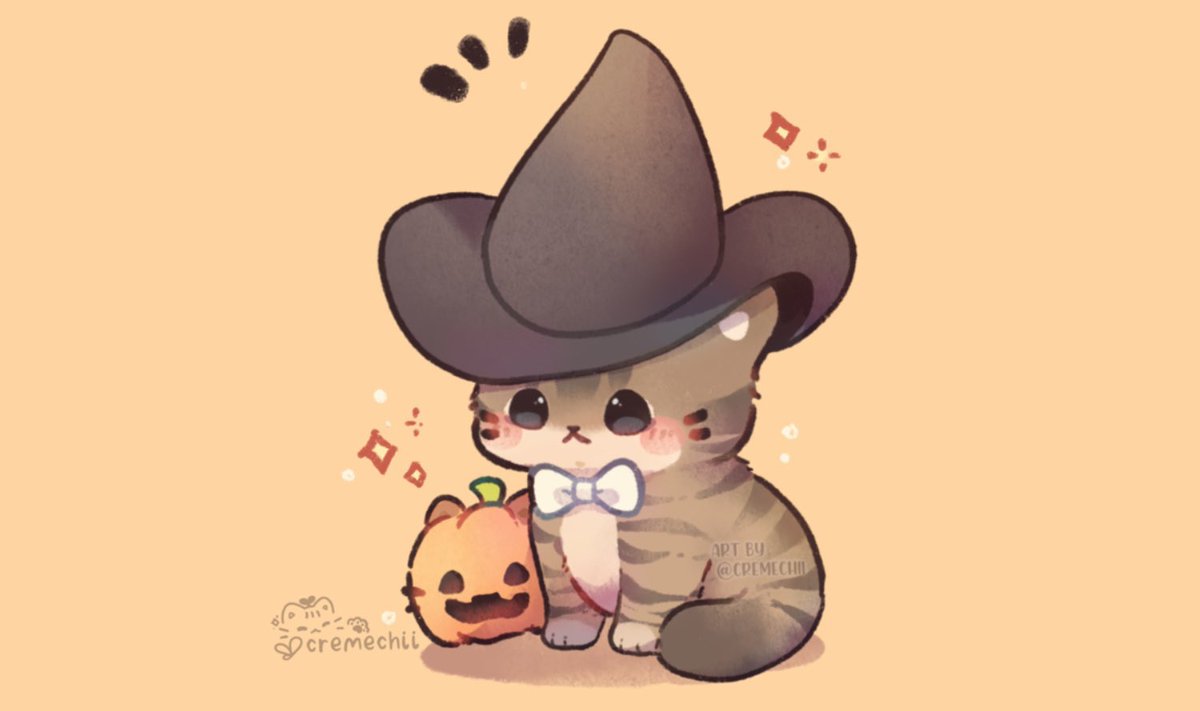 cremechii's tweet photo. Halloween kitty doodles! 🐱👻 https://t.co/QuIXUM5w0N