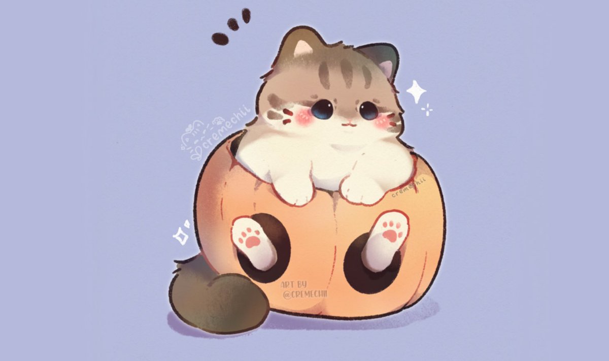 cremechii's tweet photo. Halloween kitty doodles! 🐱👻 https://t.co/QuIXUM5w0N