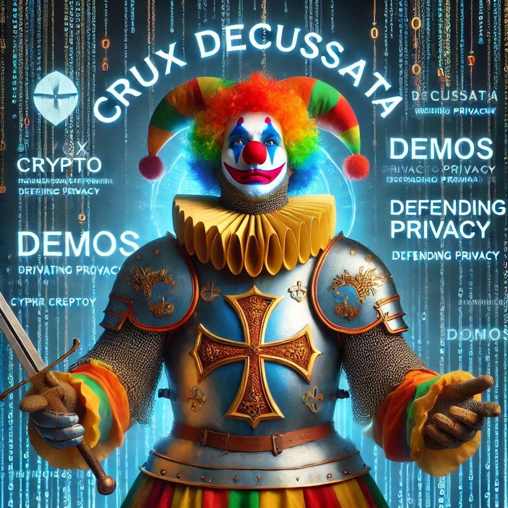 OPirrotte's tweet photo. @9574Jbb @xcomerc20 @demosxyz @HerbertRsim @criptopaul @MustStopMurad @Cobratate @TateTheTalisman @cz_binance
A new dawn has come. Privacy matters more than ever.
@xcomerc20
#privavy
#CypherPunk
We are winning in more ways than one at crux decussata. On a true cypherpunk mission for privacy and security! https://t.co/jh6Qhn9N6z