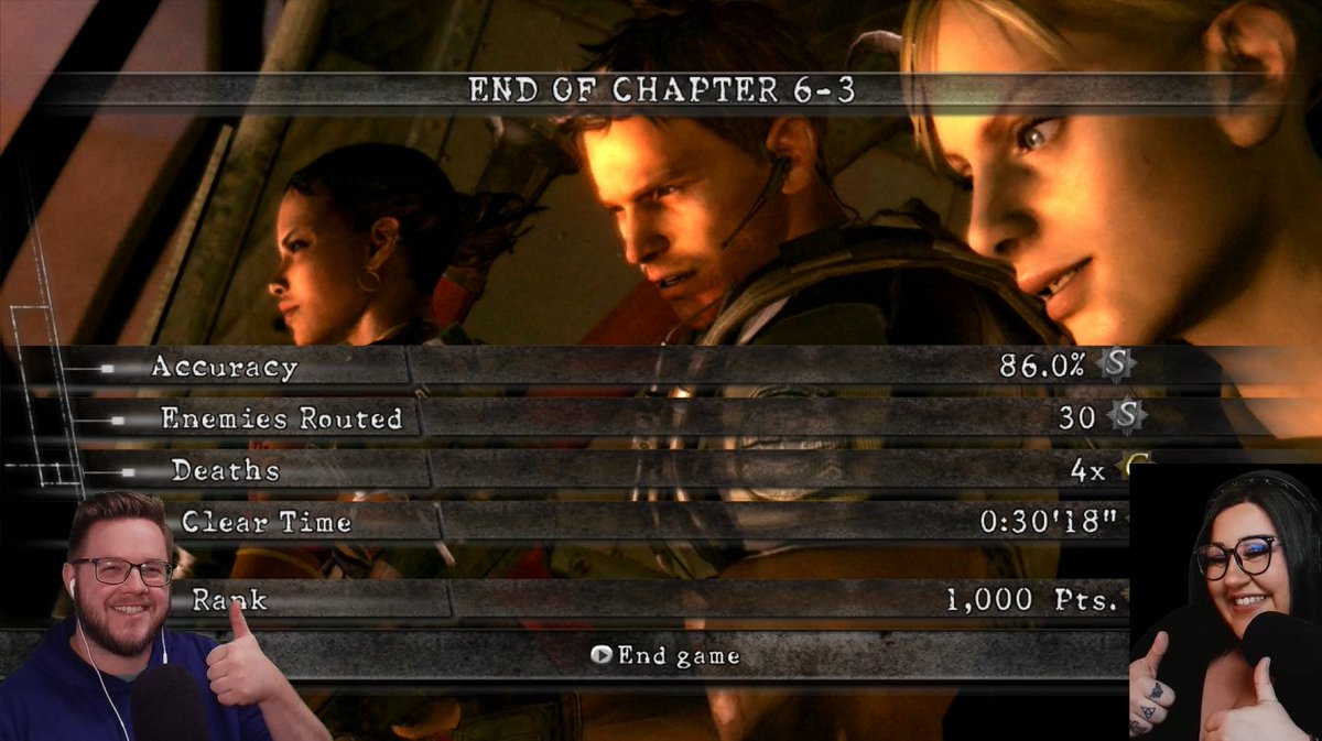 Resident Evil 5 is complete! Co-op with <a href="/Ashlee_FL/">Ashlee_FL</a> elevated what might be considered a weaker entry in the series into a really fun experience! Full playthrough coming to YouTube soon!