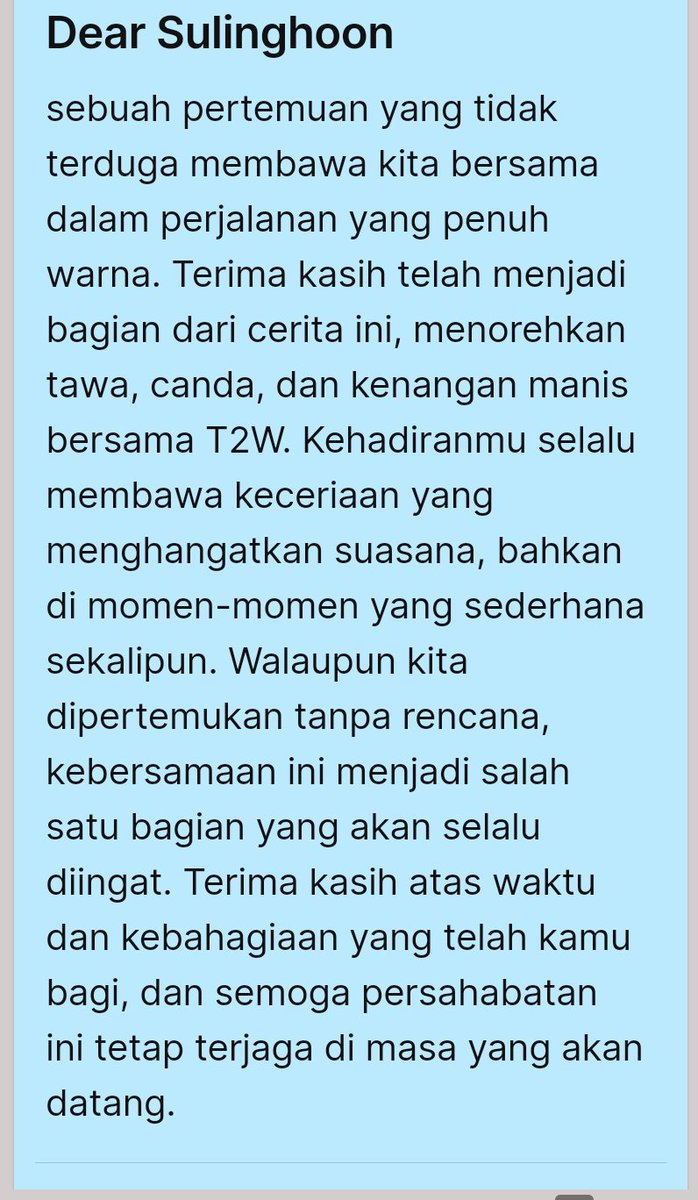 <a href="/Tallk2Who/">T2W.</a> ini udah lulus yah ceritanya? *sedot ingus*