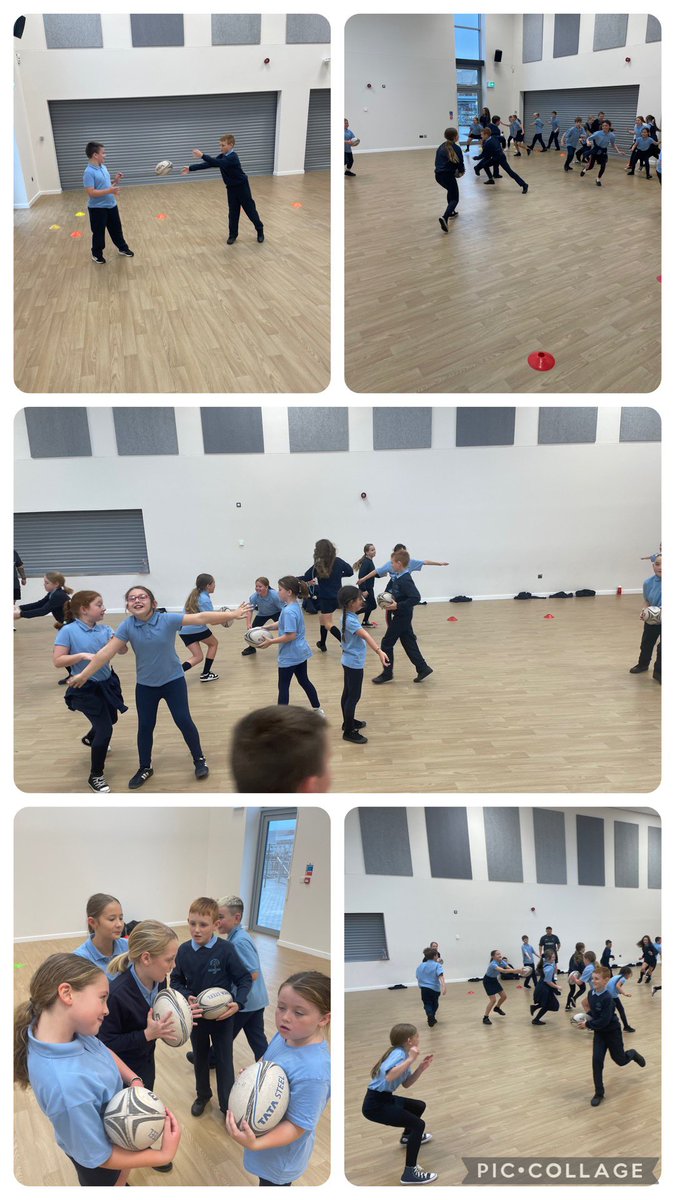 We are enjoying our Rugby Skill Sessions - mastering the art of passing. <a href="/GlyncoedP/">Glyncoed Primary School - Grow Persevere Succeed</a>