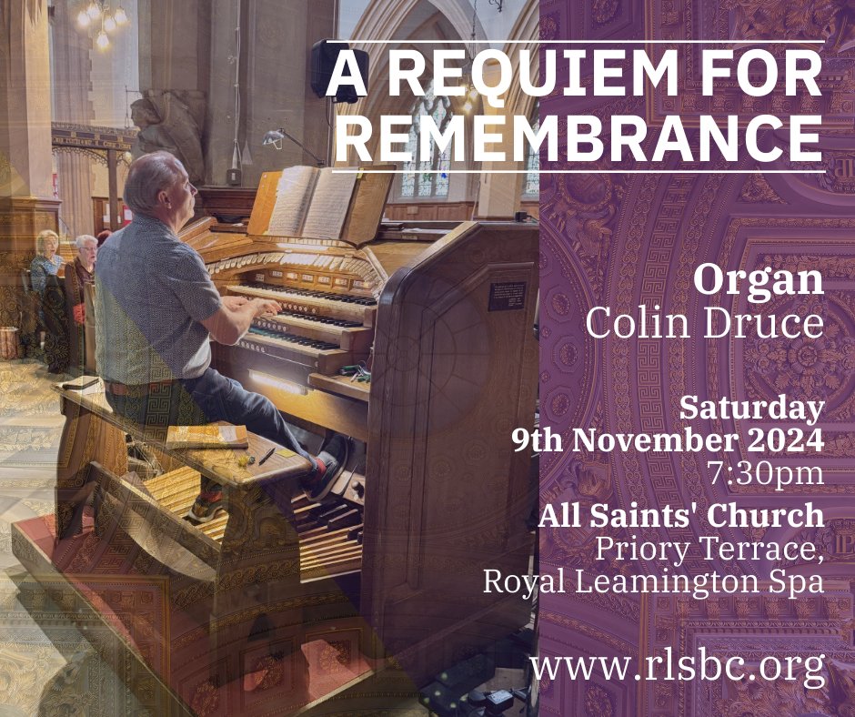 Colin Druce, our own repetiteur and an internationally acclaimed organist, will join us on November 9th for our autumn concert! Don’t miss this extraordinary performance! Purchase tickets rlsbc.org   #Organ #LiveConcert #ClassicalMusic