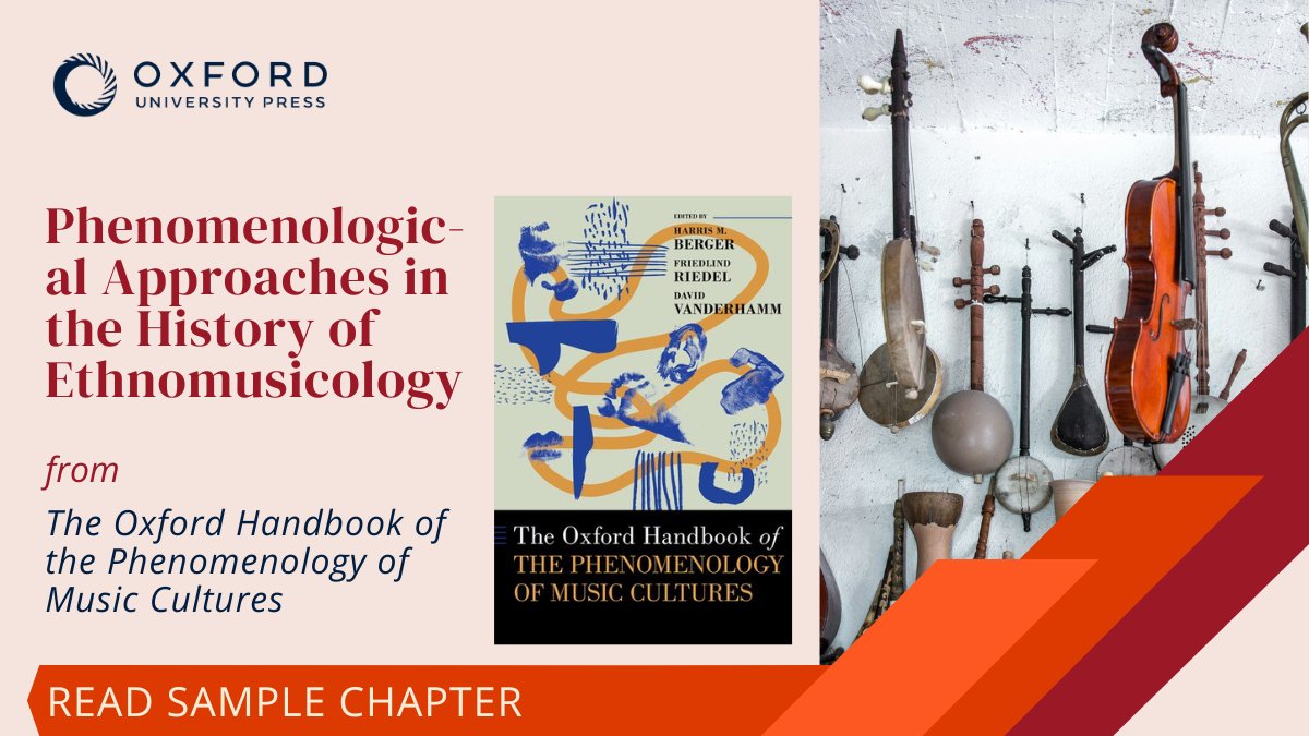 Browse key concepts from phenomenology and explore how ethnomusicologists developed them to address fundamental issues in the study of music and culture.

Read on Oxford Handbooks Online now: oxford.ly/3TVIa2R