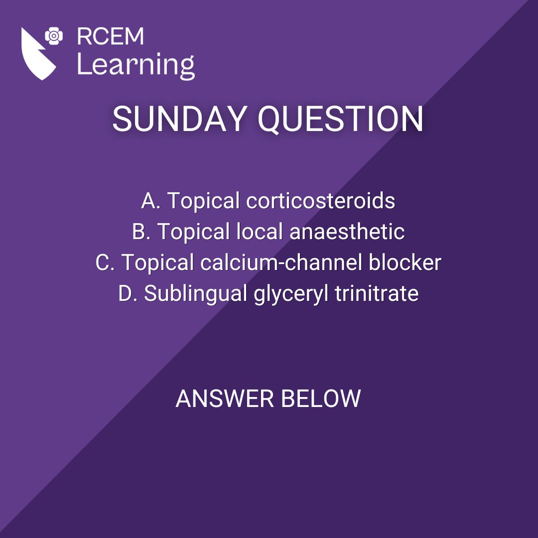 RCEMLearning's tweet image. Taken from our EM Quiz 4, answer our #SundayQuestion by replying below!