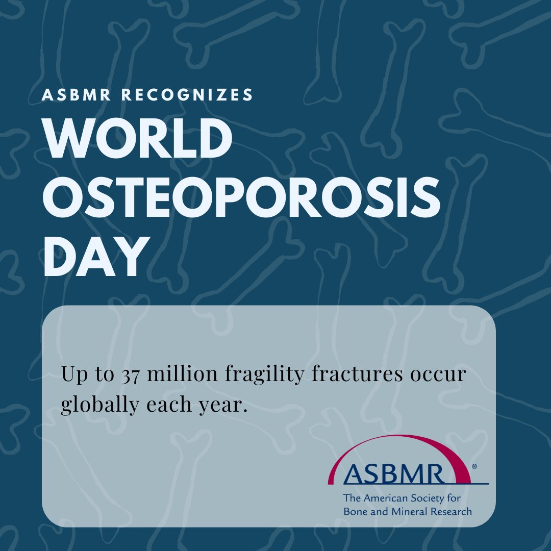 ASBMR's tweet photo. Fractures caused by osteoporosis can be life-threatening and a major cause of pain and long-term disability. #worldosteoporosisday #stepupforbonehealth https://t.co/zyUO5DoMPW