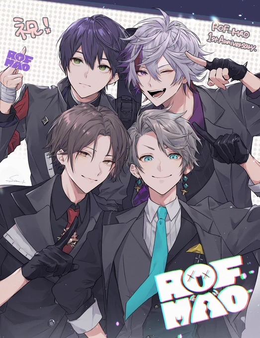 取り急ぎ過去絵でお祝いとさせてください;;ろふまお3周年おめでとうございます…! 