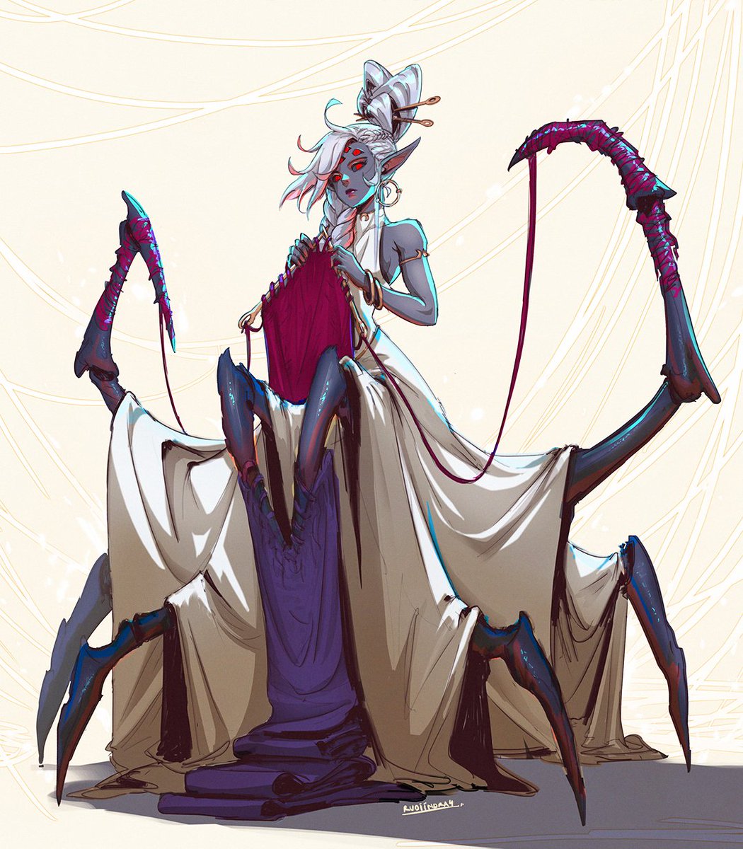 rudiindra4art's tweet image. Drider thread weaver
#dndart #dndcharacter