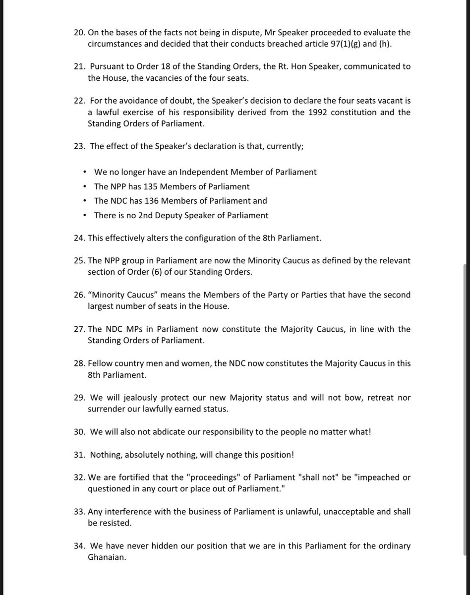 Cassielforson's tweet photo. PRESS CONFERENCE BY THE NDC MAJORITY CAUCUS IN PARLIAMENT, ADDRESSED BY THE
HONOURABLE MAJORITY LEADER, HON. CASSIEL ATO FORSON (Ph.D) https://t.co/X7p1MwNzPX