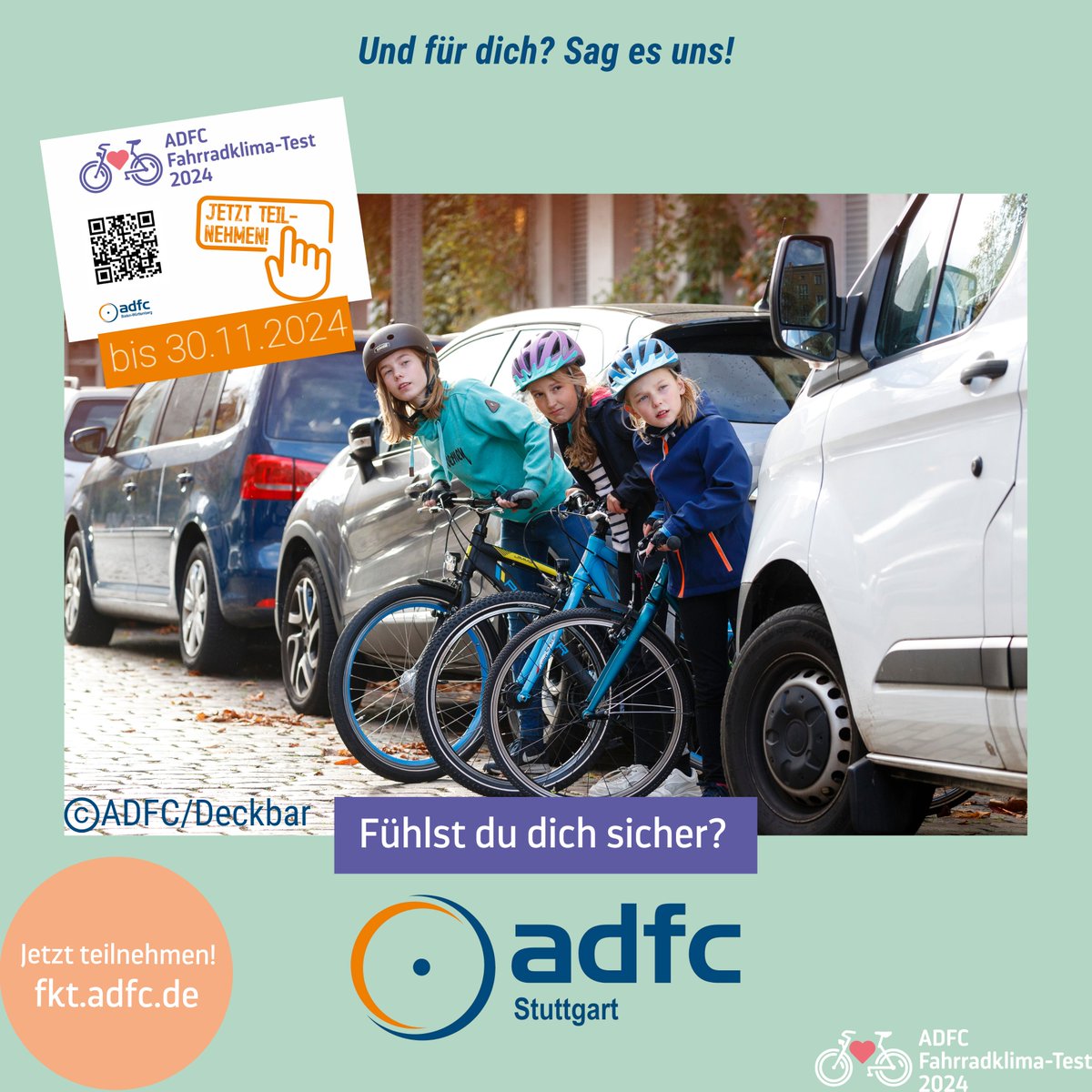 adfc_stuttgart's tweet image. Schafft #Stuttgart in diesem Jahr eine bessere Note und eine bessere Platzierung als 2022 (Note 4,2, Platz 11 von 14). Viel schlechter geht es kaum.

Mach jetzt beim Fahrradklimatest mit! 👉🏼 fahrradklima-test.adfc.de - bis 30.11.

#FKT24 #Radklima #ADFCStuttgart #MehrPlatzFürsRad