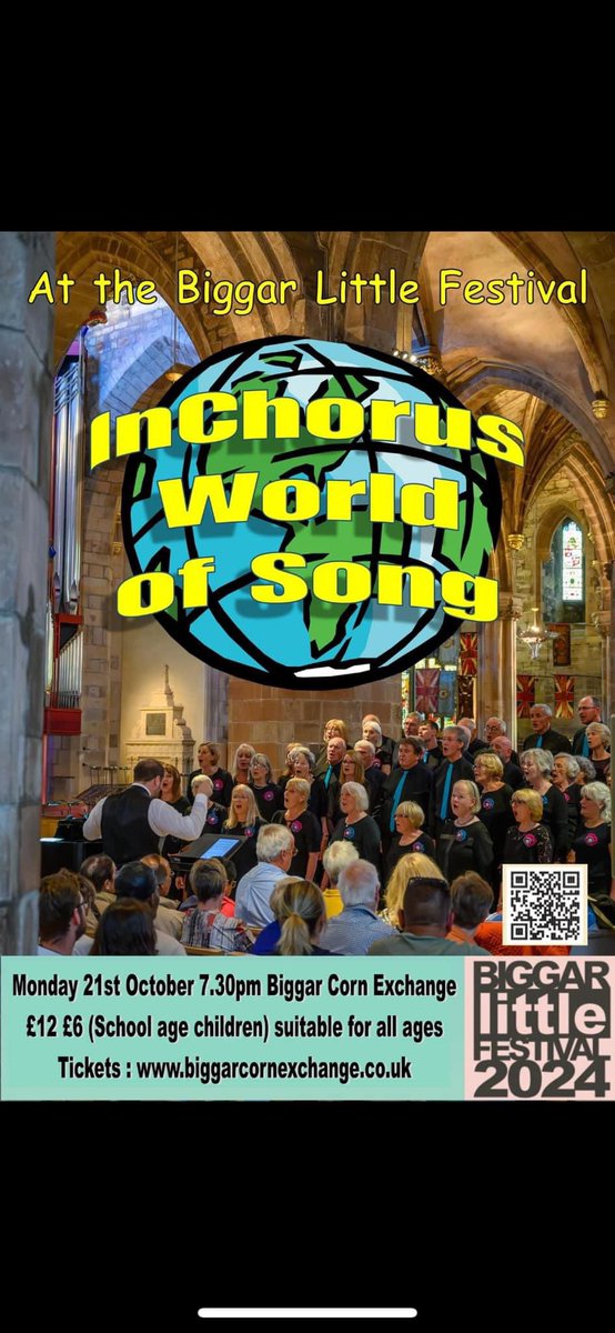 Still time to get tickets! Let’s brighten up an Autumnal Monday night for you! <a href="/InChorusChoir/">InChorus</a> <a href="/BiggarLittle/">Biggar Little Festival</a> <a href="/peeblesnews/">Peeblesshire News</a> <a href="/AilsaMcMillan1/">Ailsa McMillan 💙</a> #choir #autumn2024 #Scotland