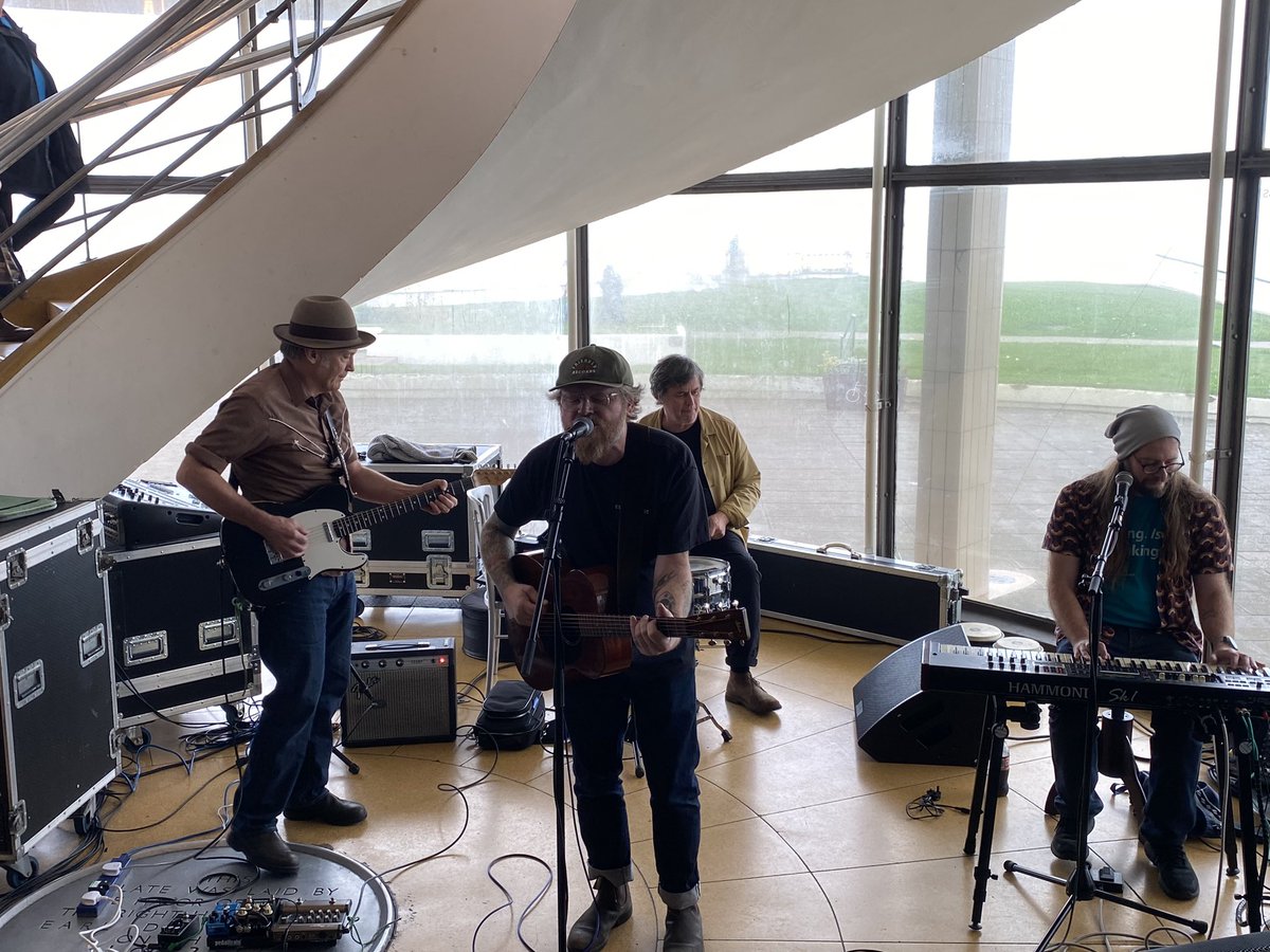 TimSmith2021's tweet photo. A fitting backdrop to these wonderful songs at Music’s Not Dead, Bexhill for first of the Danny &amp; The Champions of the World in-stores to celebrate the release of 'You Are Not A Stranger Here' https://t.co/35dWN1J2rb