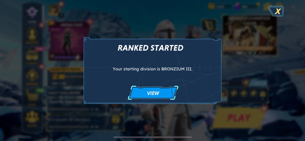 smoaktest's tweet photo. @ZyngaStarWars I love that I downloaded this game since I heard it was new. Played a bit/took break. All to open it again and see that I’m ranked 👀 spend just a week playing every night and go from Bronzium III to Chromium I! Loving this game so far! #StarWars #StarWarsHunters https://t.co/CCr1tjCnqI