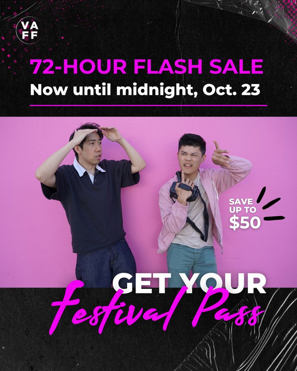 Tickets for our full festival and industry program are on sale now! 👇 LINK BELOW 👇

✨Save $50 on VAFF's 2024 Festival Premier Pass using 🎟 Promo Code vaff28eb

✨Save $30 on the Industry Pass,
🎟 Use Promo Code vi2024eb

Until midnight Oct. 23

2024festival.vaff.org