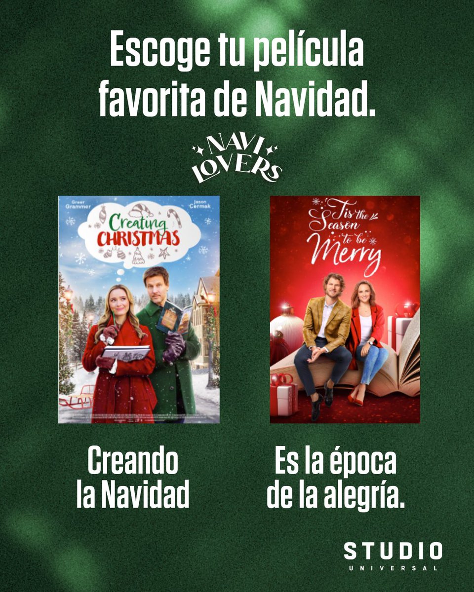 #Navilovers ¡Está es tu oportunidad de votar por tu película navideña favorita! ¿Cuál de estas dos películas eliges para ver por #StudioUniversal? Deja tu respuesta en los comentarios te escuchamos 👂👇