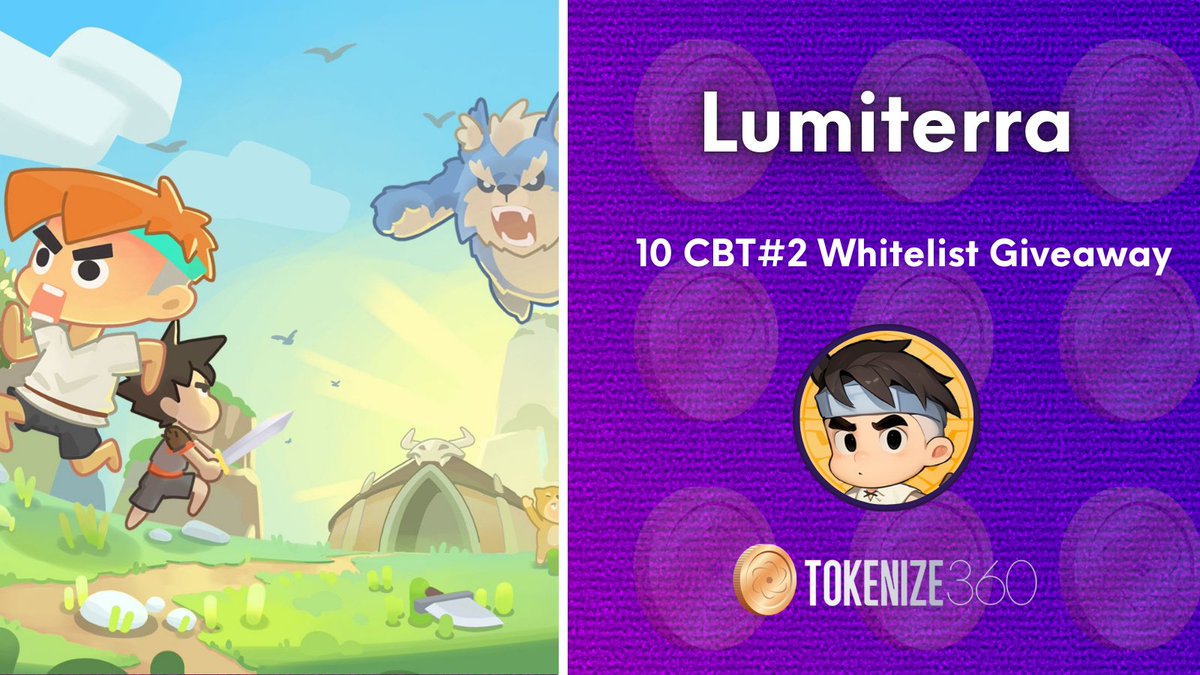 Lumiterra x Tokenize360 whitelist giveaway (10x WL)

To join:
Like &amp; RT 
Follow <a href="/LumiterraGame/">Lumiterra</a> &amp; <a href="/Tokenize360/">Tokenize 360</a> 
Join Lumi discord - discord.gg/lumiterra
Hold at least one Lumi Fragment NFT - mint.lumiterra.net (free to mint)

⌛️Winners picked in ~72h