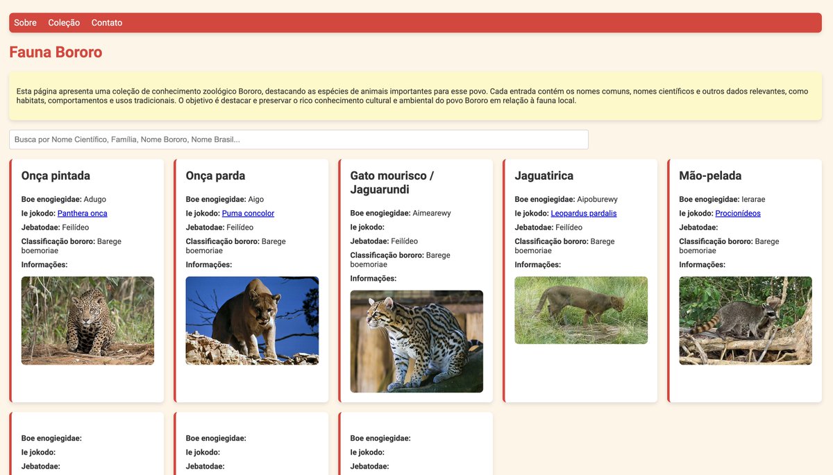fabricioicirbaf's tweet image. Already partially available as web app: Bororo fauna and ethnobotany database. Once completed : 244 (ethnobotanic) and 461 (fauna) species. Information in Bororo and Portuguese. Data will be OA on Zenodo. #languagedocumentation