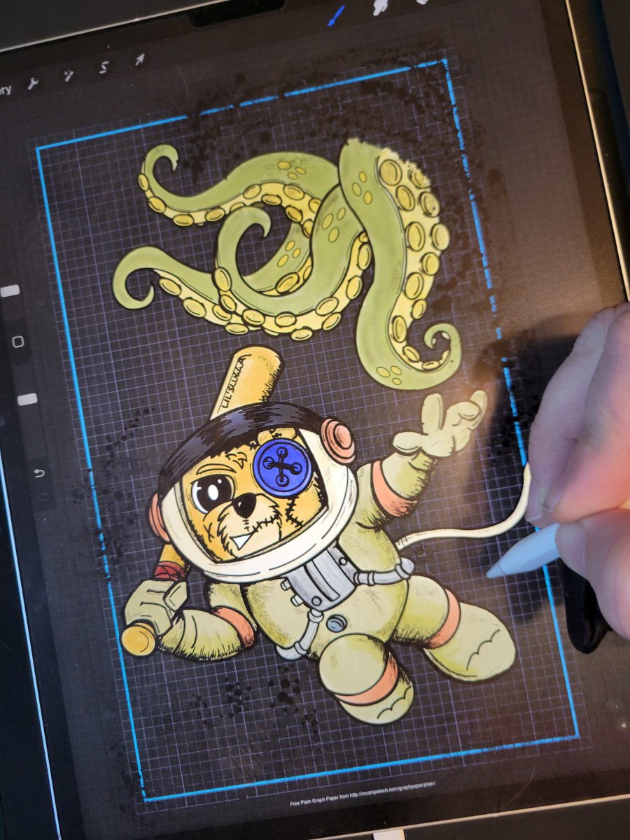 alt_world's tweet image. Third layer 👍 

#color  #wip #mrbutton #letshuntmonstas #comics #coverart #spaceman #tentacles #monsterhunter