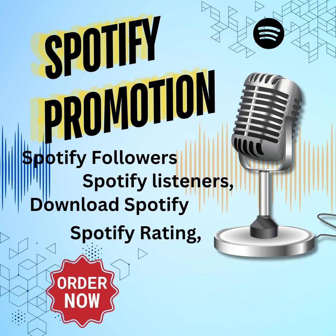 Do you want to promote your Spotify podcast and increase your new target audience?
📌ORDER Now:upwork.com/services/produ…

✅ Spotify listeners,
✅ Download Spotify
✅ Spotify Rating,
✅ Spotify Followers
📩 Send Message to know more information.