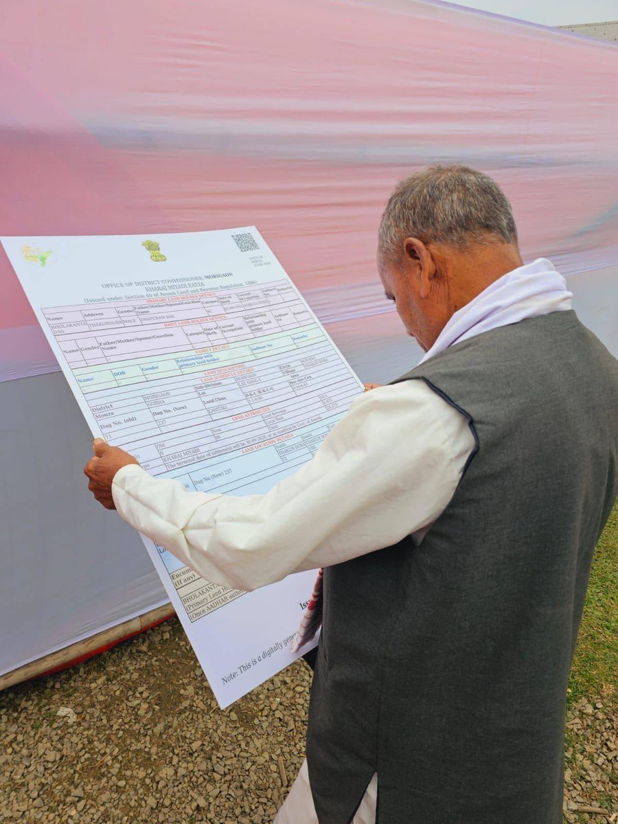 KishoreBJP's tweet photo. Honoring Assam's indigenous heritage, #MissionBasundhara3.0 introduces reforms to ease land acquisition. Urban rates down to 3%, and pre-1971 refugees eligible for land rights. Transparency & efficiency lead the way!
@himantabiswa @CMOfficeAssam
#MB03 https://t.co/W46DltKnYk