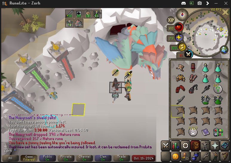 ZorhOSRS's tweet photo. Cheeky #40 Milestone, not that I can keep up, I keep trying. #pets #osrs https://t.co/pYliadiLEL