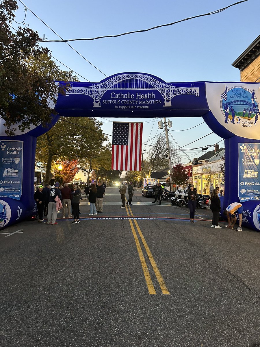 It’s a beautiful morning in Babylon Village as we prepare for the 10th Annual Catholic Health Suffolk County Marathon.