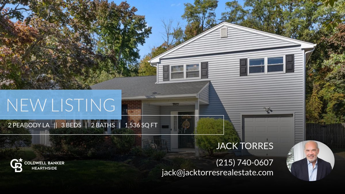 jacktorres1's tweet photo. 📍 New Listing 📍 Take a look at this fantastic new property that just hit the market located at 2 Peabody La in Hamilton. Reach out here or at (215) 740-0607 for more information

Jack Torres
Coldwell Banker Hearthside
M 215-7... https://t.co/z4kXcneql6 https://t.co/xMKs4AzSNA