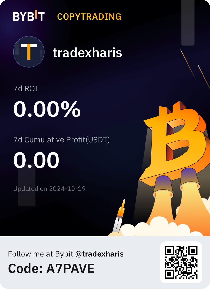 harischarting's tweet photo. #Bybitcopytrading

I will be starting $50-$500 copy trading challenge by tomorrow. If you want to be a part of it or track the progress . Join the discord now : https://t.co/Bc2dNV8Nnl https://t.co/3d853Gyd0h