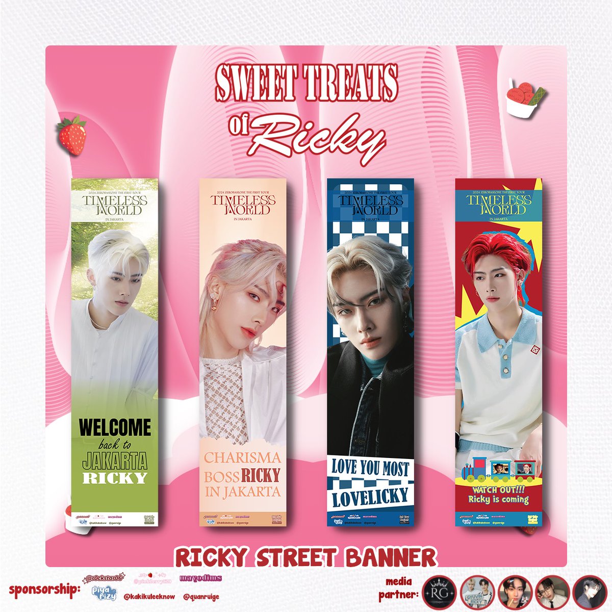RickyShenINA's tweet image. [2024 ZEROBASEONE THE FIRST TOUR PROJECT]

We are thrilled to announce our third project: RICKY STREET BANNER 🛣️

Don't forget to take the picture in front of our RICKY STREET BANNER at the 2024 ZEROBASEONE THE FIRST TOUR [𝐓𝐈𝐌𝐄𝐋𝐄𝐒𝐒 𝐖𝐎𝐑𝐋𝐃] IN JAKARTA.

📍 ICE BSD,…