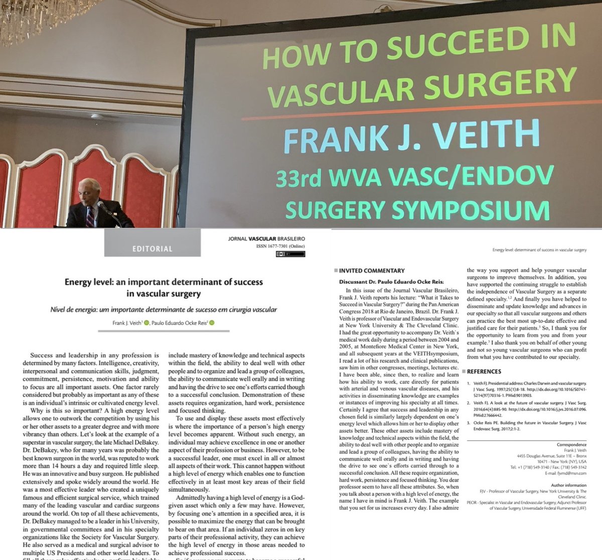 Paulo E. Ocke Reis (@ockereis) on Twitter photo Energy level: an important determinant of success in vascular surgery
Frank J Veith, Paulo Eduardo Ocke Reis
<a href="/VEITHsymposium/">VEITHsymposium</a> @JVB 🇧🇷
pmc.ncbi.nlm.nih.gov/articles/PMC66… Energy level: an important determinant of success in vascular surgery
Frank J Veith, Paulo Eduardo Ocke Reis
<a href="/VEITHsymposium/">VEITHsymposium</a> @JVB 🇧🇷
pmc.ncbi.nlm.nih.gov/articles/PMC66…