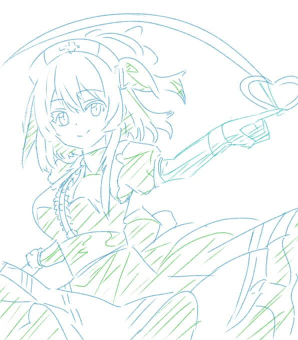 下書きだけどアイドルセリナ載せておきますね 