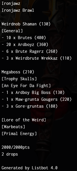ajali_benjamin's tweet photo. #HobbyStreak day 42:
Went to an RTT in Bedburg again yesterday, where I went 0-3 with what I felt would be one of the best lists I could field.
Had a lot of fun (less against the full gray army), but it's still frustrating. I 
#WarhammerCommunity #Orktober https://t.co/CFRI7YgQsF