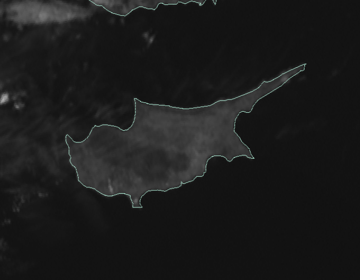 Good afternoon!
Barely any cloud today, aside from some high-level cloud which may linger after sunset in the west for a few hours.  
Later in the night expect widespread clear skies, making it another chilly night: lows of 16 C at coasts, 12 C inland, and 3 C in the mountains