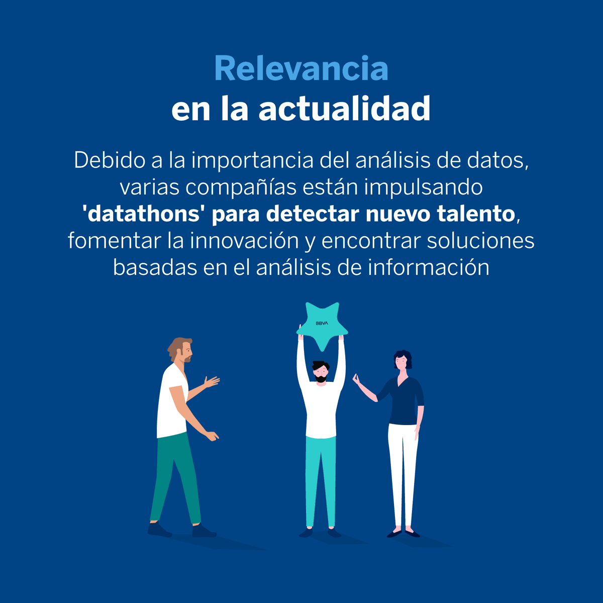 bbva's tweet photo. 💡 Los #datathons son retos y concursos utilizados para impulsar la #Innovación. Algunas grandes empresas los utilizan tanto para la selección de personal como para la detección de talento tecnológico. ✏️

https://t.co/jmhlV4pXPZ https://t.co/GlefmWWONL