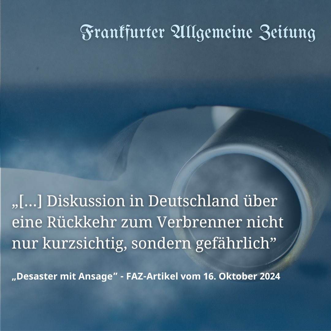 🚙📉 Deutsche #Autobauer verlieren zunehmend an Boden auf den Weltmärkten - auch bei E-Autos in den USA, in der es keine chinesische Konkurrenz gibt, warnt die FAZ in einer Analyse vom 16. Oktober. 

🗞️ Zum ganzen Artikel: faz.net/pro/digitalwir…