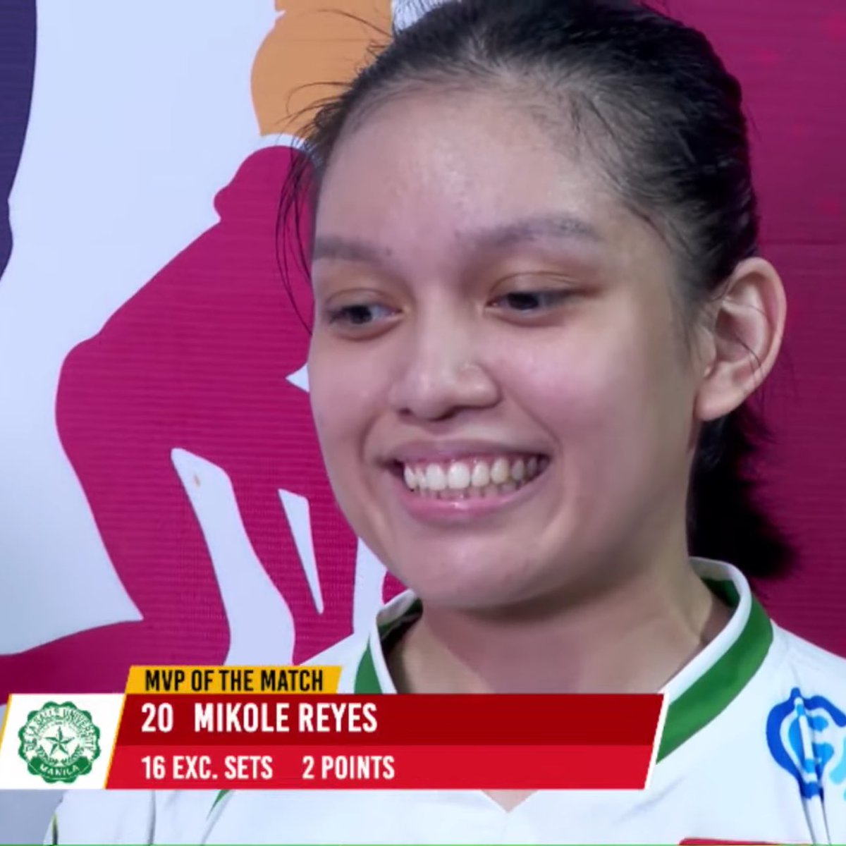 ZERO EXPECTATIONS BUT SHE DID THATTTTT!!! SHE ATE!! SHE CONQUERED!!

MATCH MVP: MIKOLE REYES! 

16 EXC. SETS 💚🔥