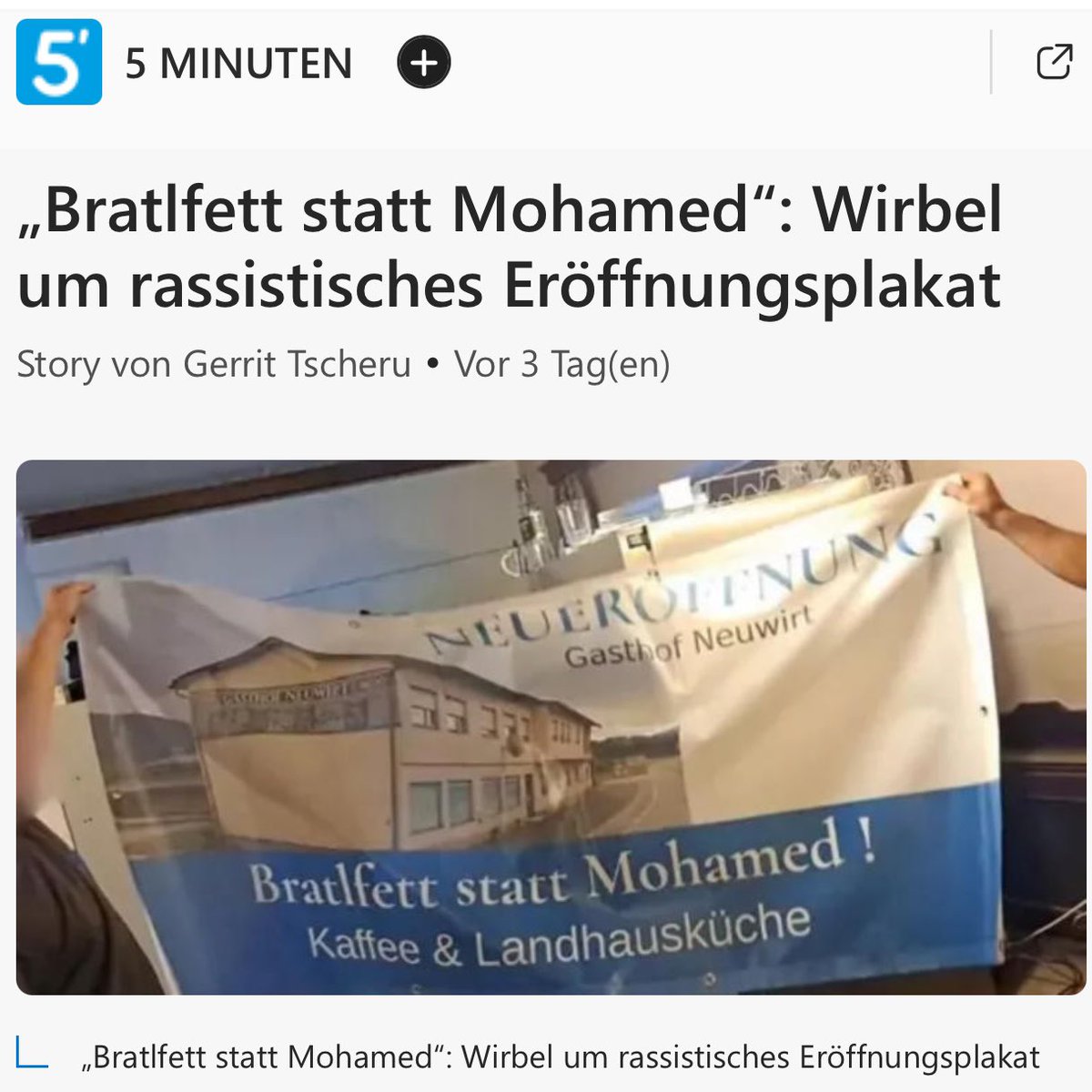 Dieser Slogan ist nichts anderes als purer Rassismus! Es ist unerträglich, wie fremdenfeindliche und islamophobe Botschaften in unserer Gesellschaft salonfähig gemacht werden. Für Intoleranz &amp; Hass darf kein Platz sein – weder in unseren Gasthäusern noch sonst irgendwo! #Kärnten