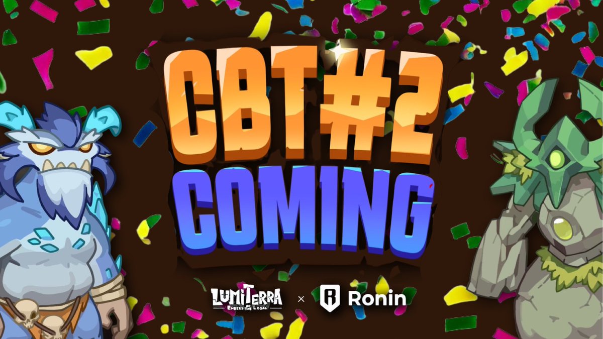 WL Giveaway CBT2 <a href="/LumiterraGame/">Lumiterra</a> <a href="/Ronin_Network/">Ronin</a> 🎉

🚨 10 Whitelists!! 🚨

1️⃣ Like + Repost
2️⃣ Follow <a href="/LumiterraGame/">Lumiterra</a> + <a href="/Kind_HQ/">KIND</a>
3️⃣ Reply with your Ronin address

Winners results in 5 days ⚡️