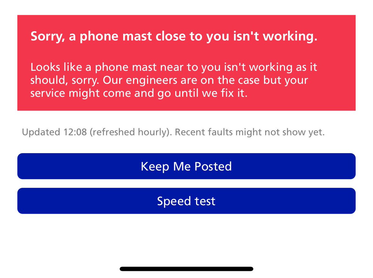 And to top it off the <a href="/O2/">O2</a> mast that covers my gym has been down for over a week too 😢
