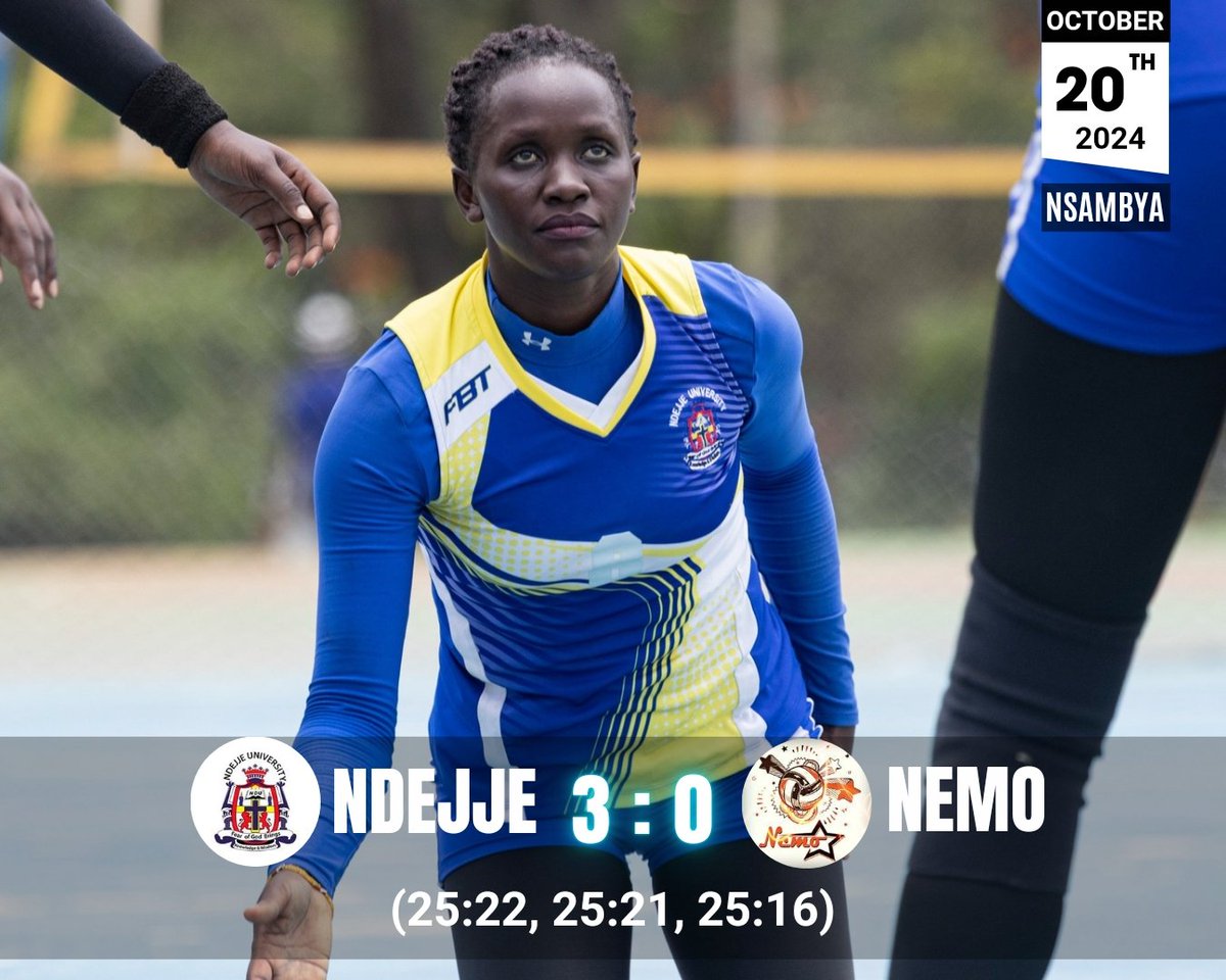 🚨RESULTS 
Ndejje ladies picking up all three points from Nemo.

📸 Sport-S media 
#SideOutAfrica | #NVL2024