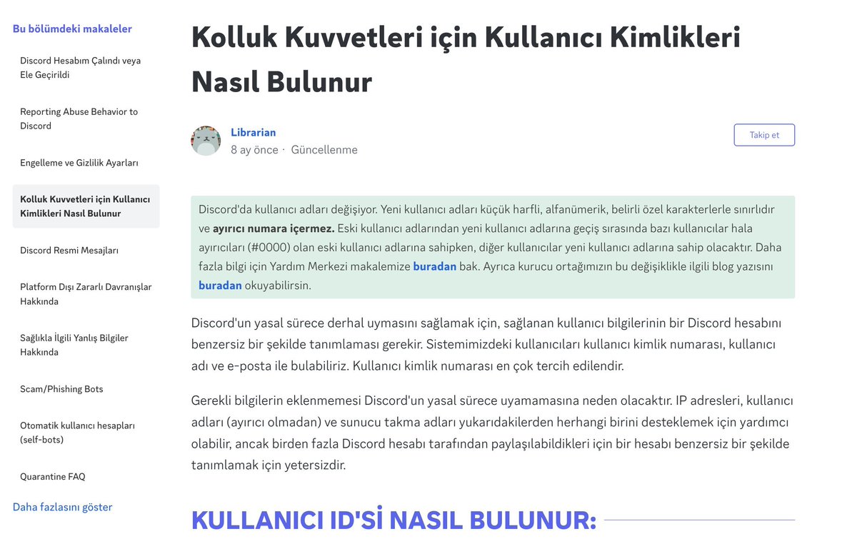 Discord devletle bilgi paylaşımı yapıyor.

Suç işleyenler serbest kaldı.

Paneller halen aktif yani discord olmadan da suç işlenmeye devam ediyor.

Bir kaç suçlu için milyonlarca insanın iş-oyun-eğitim için kullandığı faydalı platformu kapalı tutmayın. 

#DiscordAçılsın