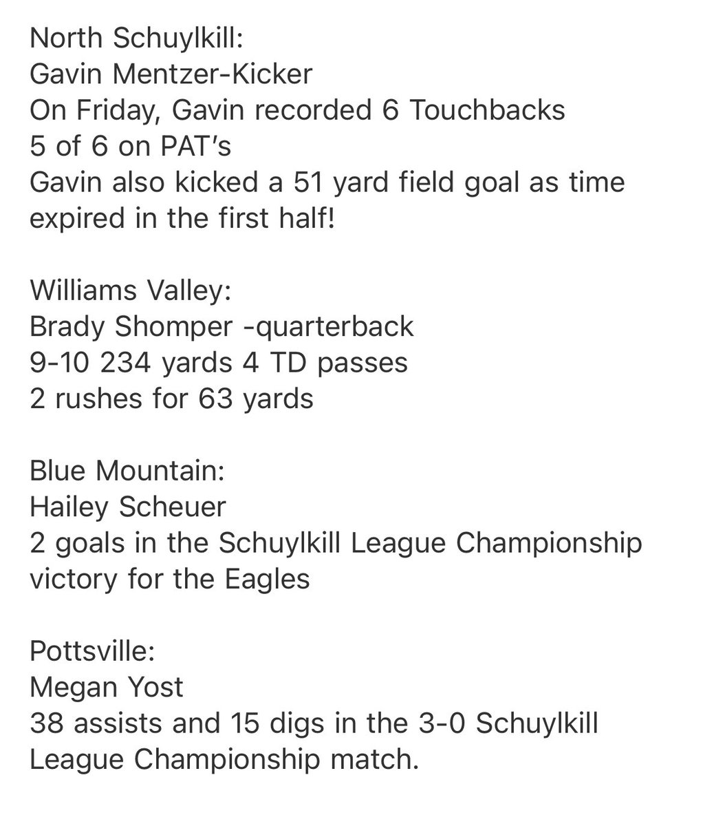 SchLeague's tweet photo. Please vote for one of the following nominees for SL AoW sponsored by @mystlukes @NSAthletics1 @WmsValleyAthl @BMSDAthletics @PAHSathletics https://t.co/VX2A07Mghk