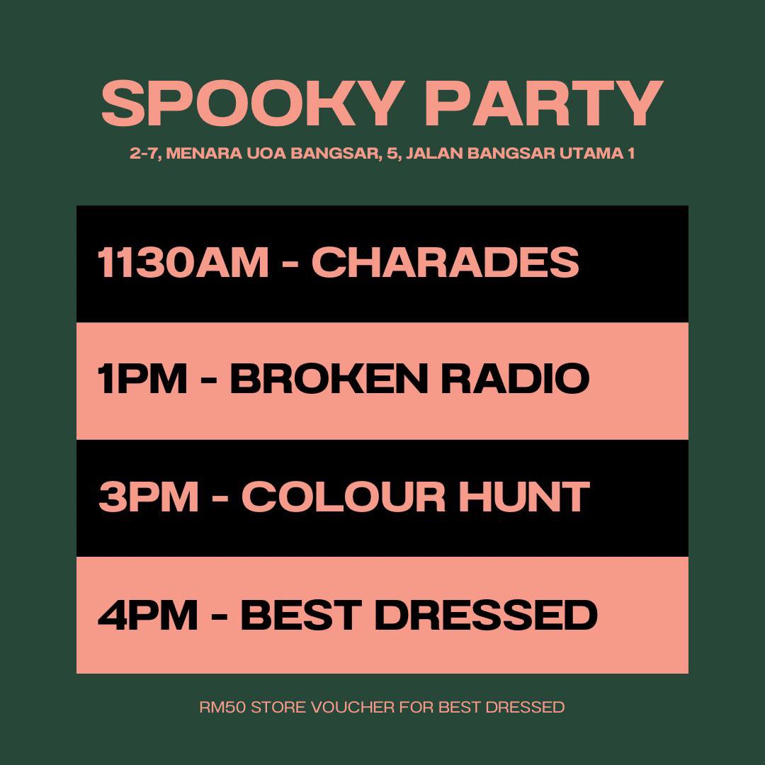 minmoongie's tweet photo. hello! if you’re bored next weekend, i am here to invite you to come to our halloween party at the vocation, bangsar. wear your best costume and let’s play some games together 🫶🏼 see you all there!!! https://t.co/Q1ZPvKc9MR