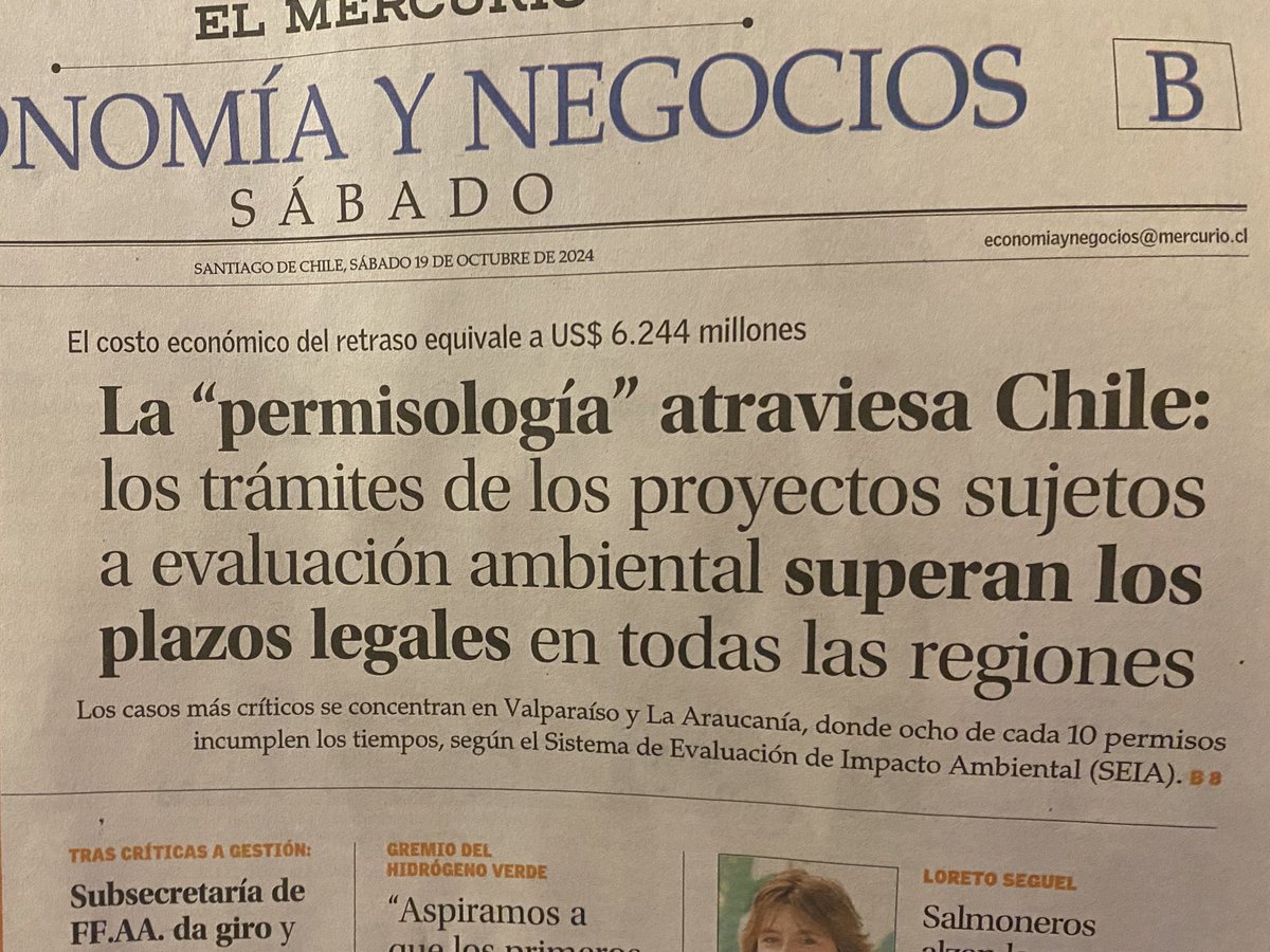 valeduran's tweet photo. No existe tal superación de plazos legales en el SEIA.

En la necesaria discusión sobre mejorar la eficiencia de permisos y del SEIA asegurando protección ambiental, invito a un debate riguroso y constructivo, cuidando nuestras instituciones. https://t.co/3hDS3qBxs3